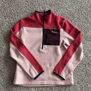 Cotopaxi Orange and Pink Fleece Pullover